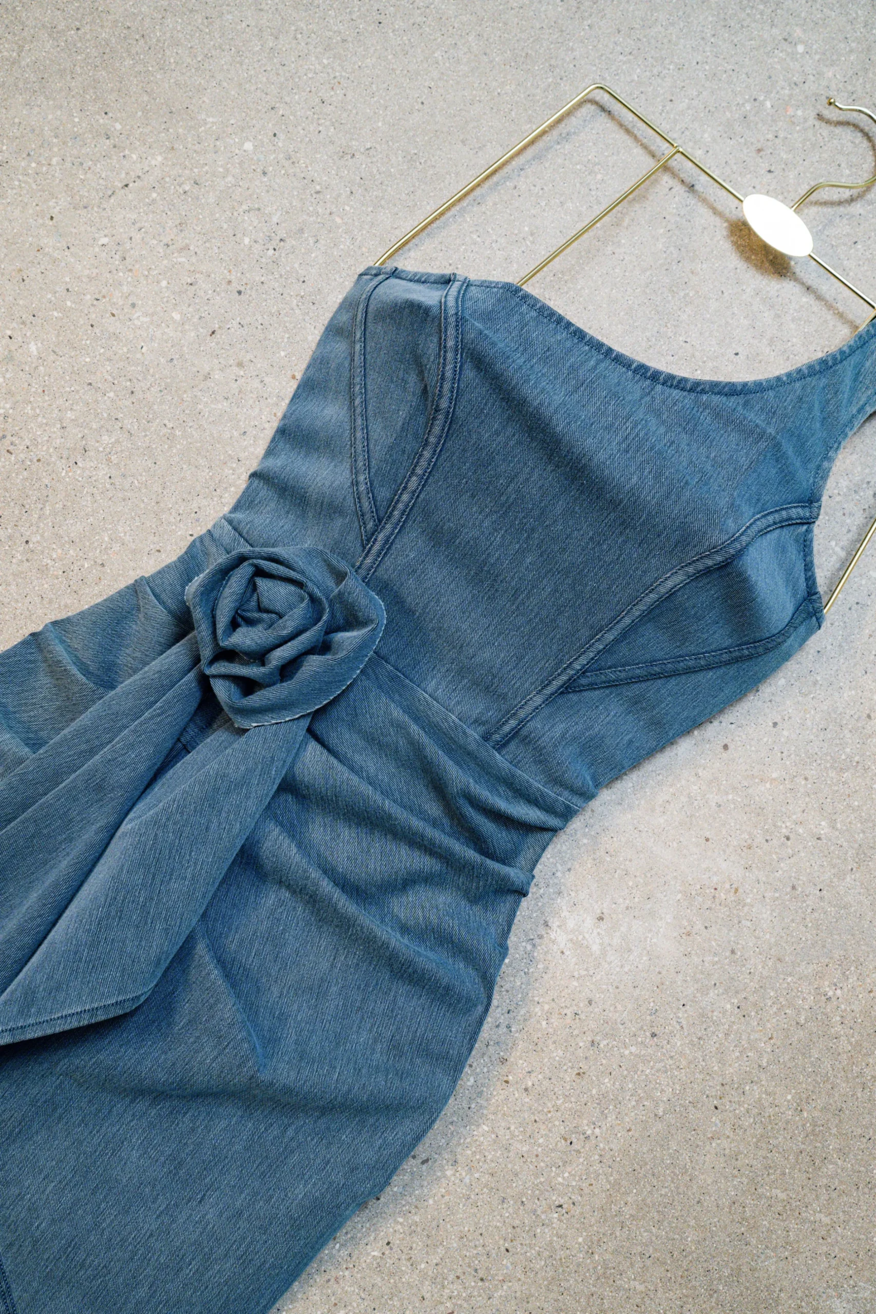 JLUXLABEL Medium Wash Denim Rosalind Mini Dress