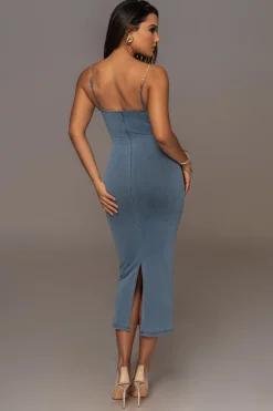 JLUXLABEL Medium Wash Denim Visions Of You Dress