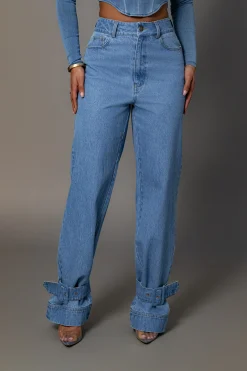 JLUXLABEL Medium Wash Sissel Denim Jeans