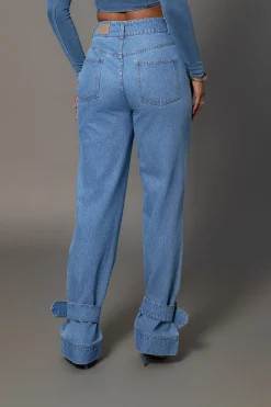 JLUXLABEL Medium Wash Sissel Denim Jeans