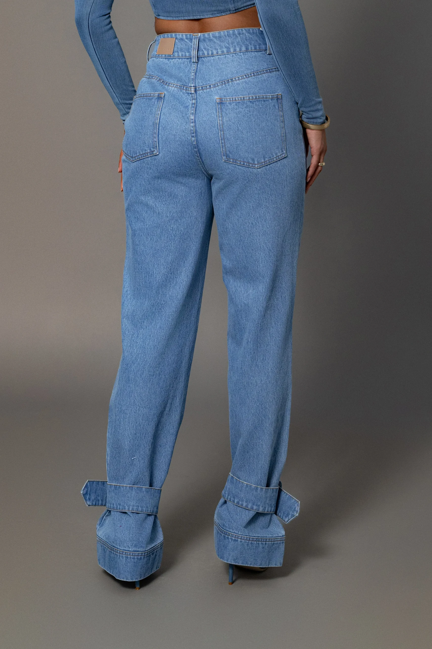 JLUXLABEL Medium Wash Sissel Denim Jeans