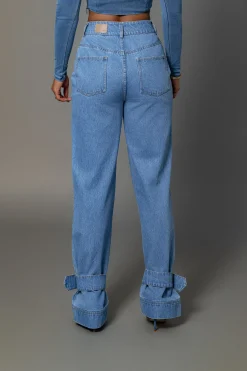 JLUXLABEL Medium Wash Sissel Denim Jeans