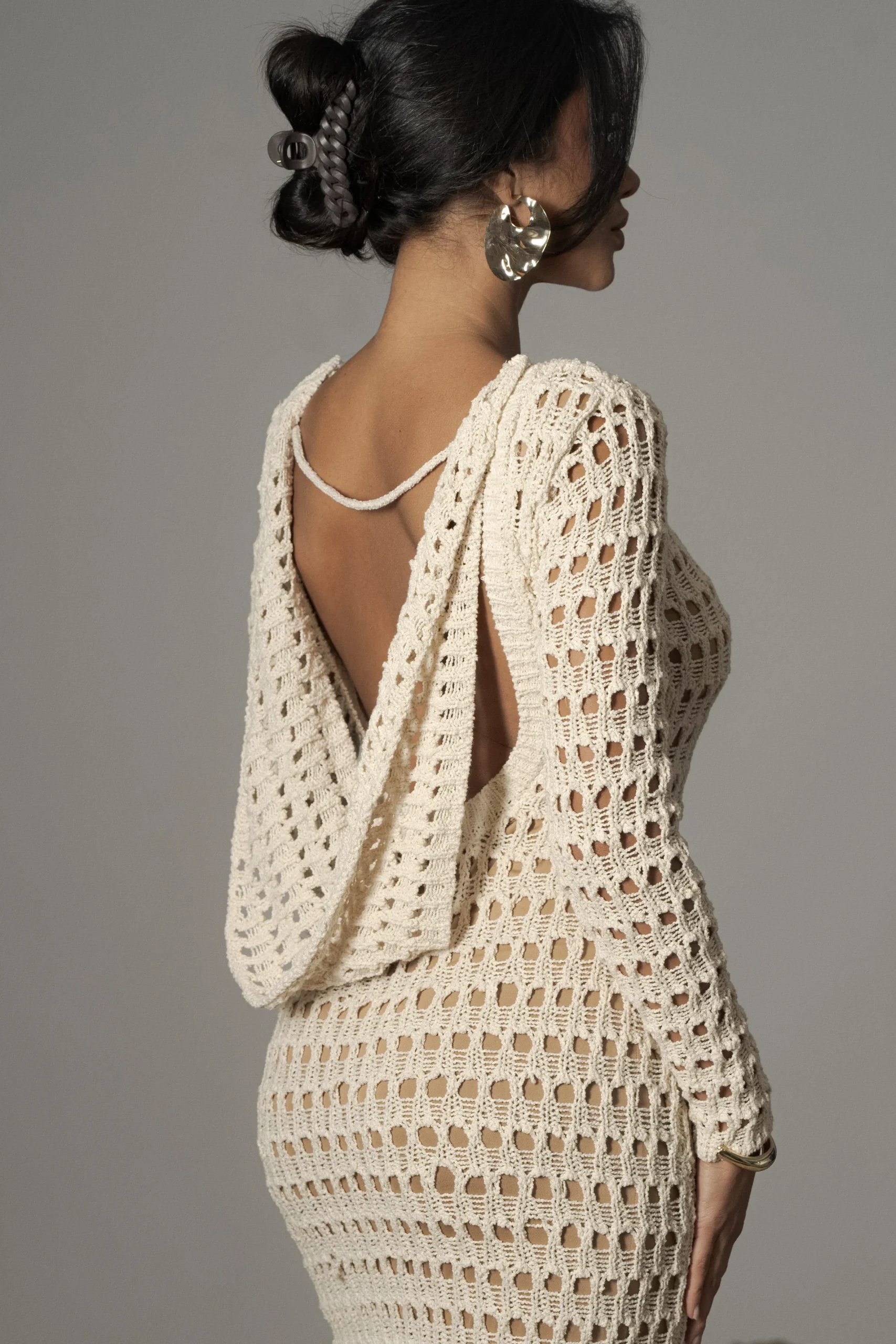JLUXLABEL Milk Serene Wonders Crochet Dress