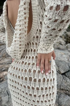 JLUXLABEL Milk Serene Wonders Crochet Dress