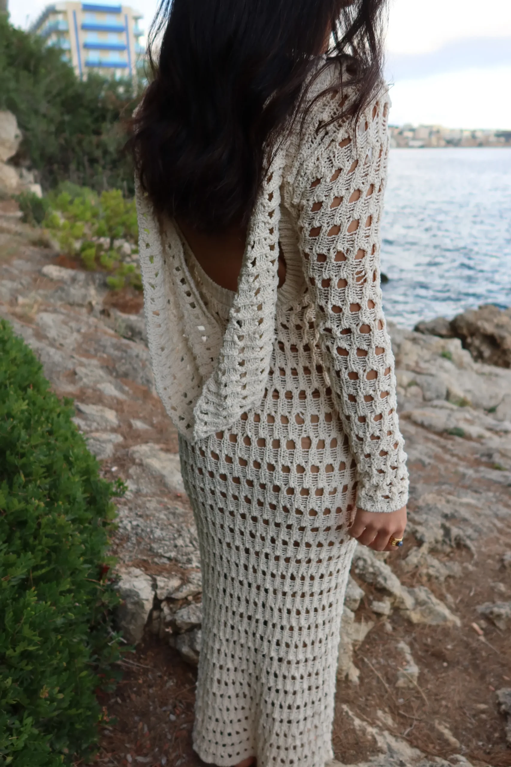 JLUXLABEL Milk Serene Wonders Crochet Dress