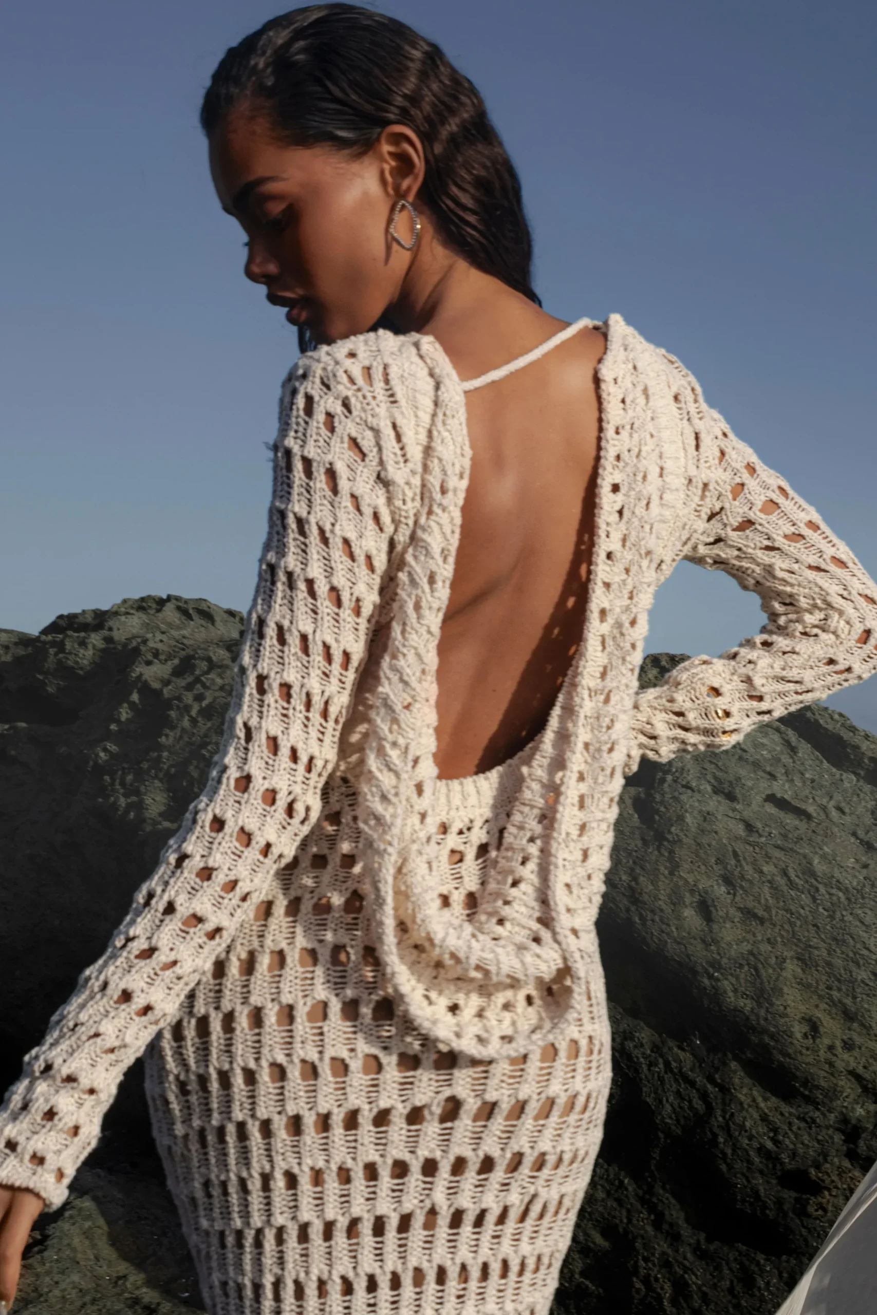 JLUXLABEL Milk Serene Wonders Crochet Dress