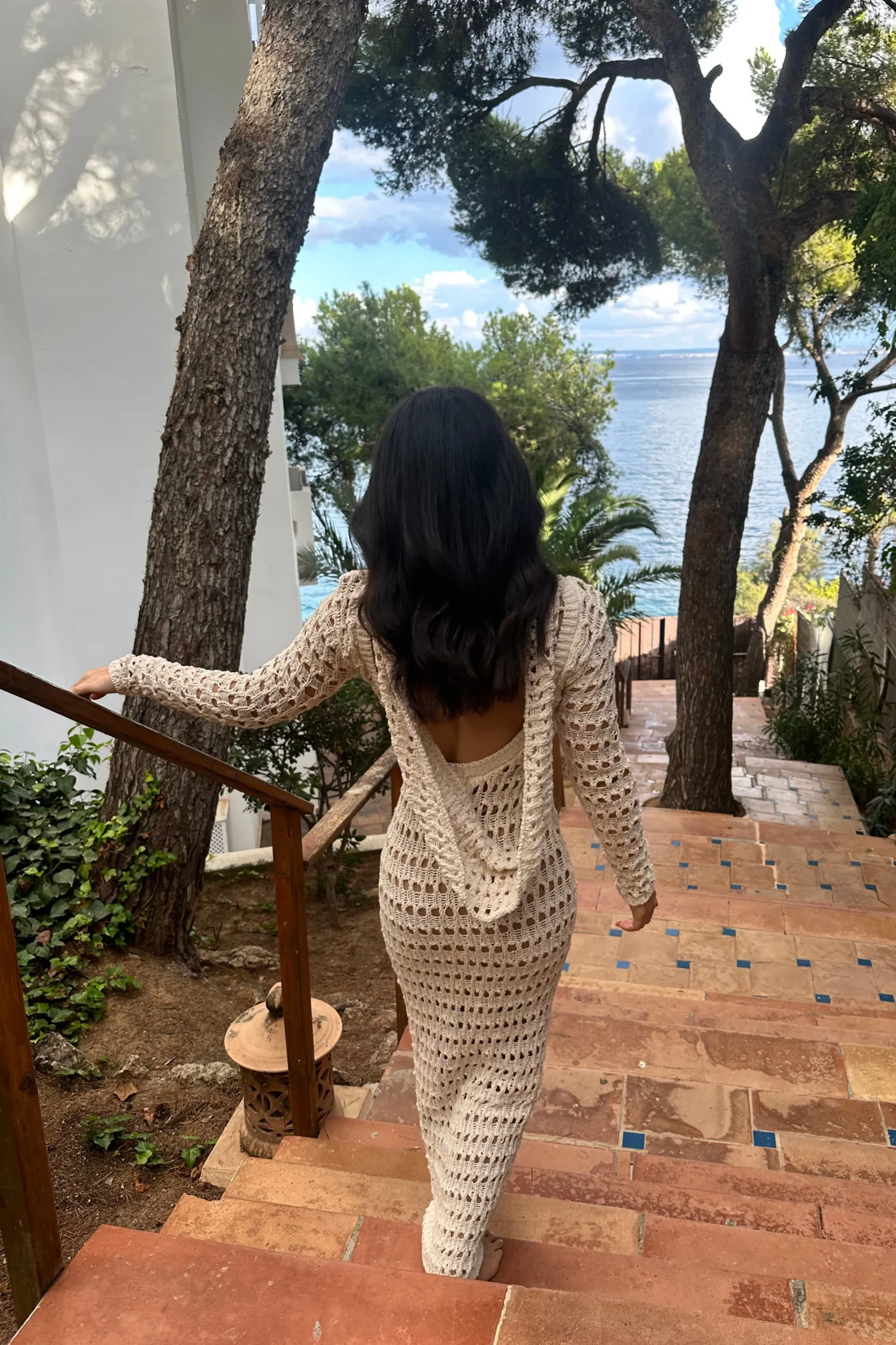 JLUXLABEL Milk Serene Wonders Crochet Dress