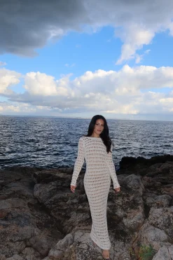 JLUXLABEL Milk Serene Wonders Crochet Dress