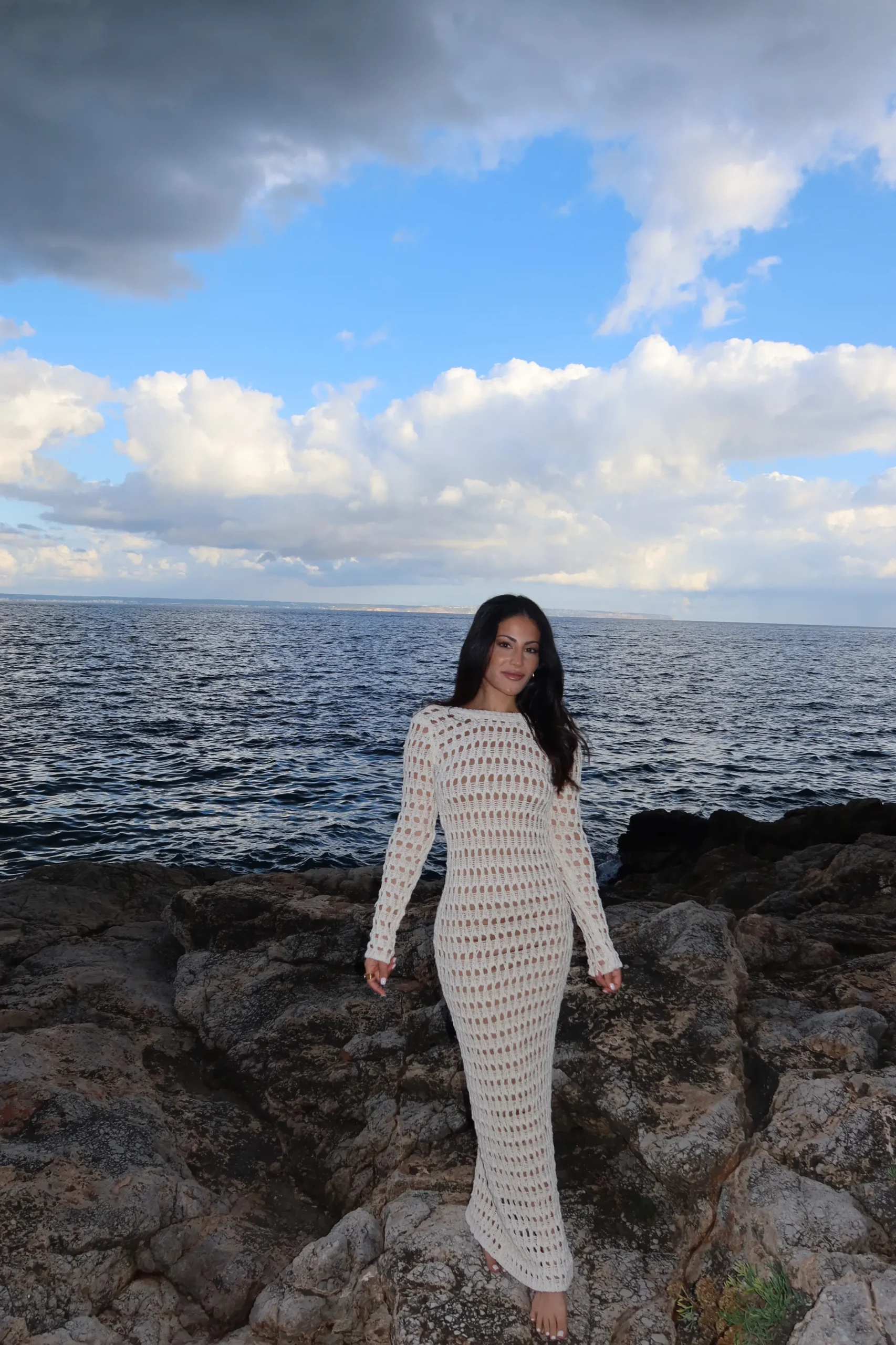 JLUXLABEL Milk Serene Wonders Crochet Dress