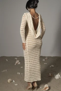 JLUXLABEL Milk Serene Wonders Crochet Dress