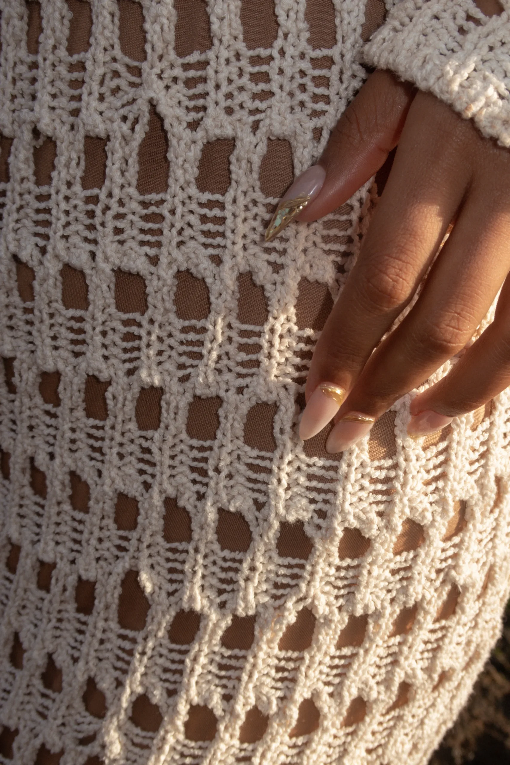 JLUXLABEL Milk Serene Wonders Crochet Dress