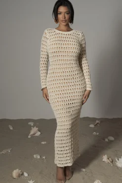JLUXLABEL Milk Serene Wonders Crochet Dress