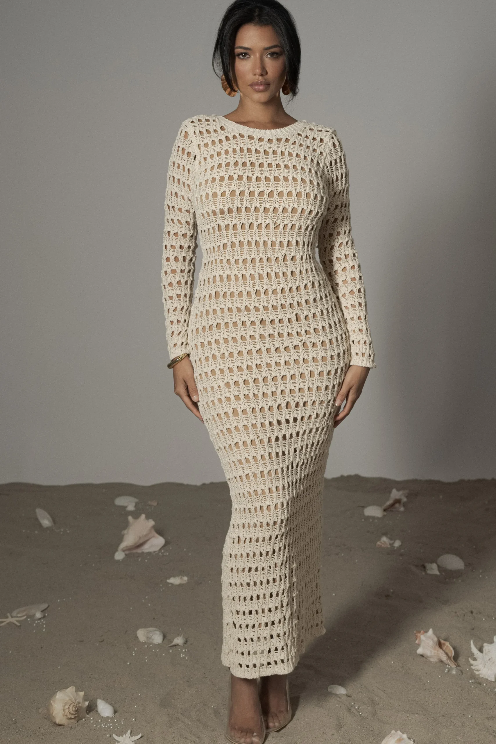 JLUXLABEL Milk Serene Wonders Crochet Dress
