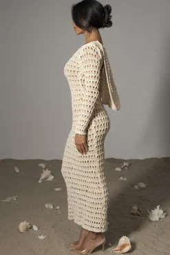 JLUXLABEL Milk Serene Wonders Crochet Dress