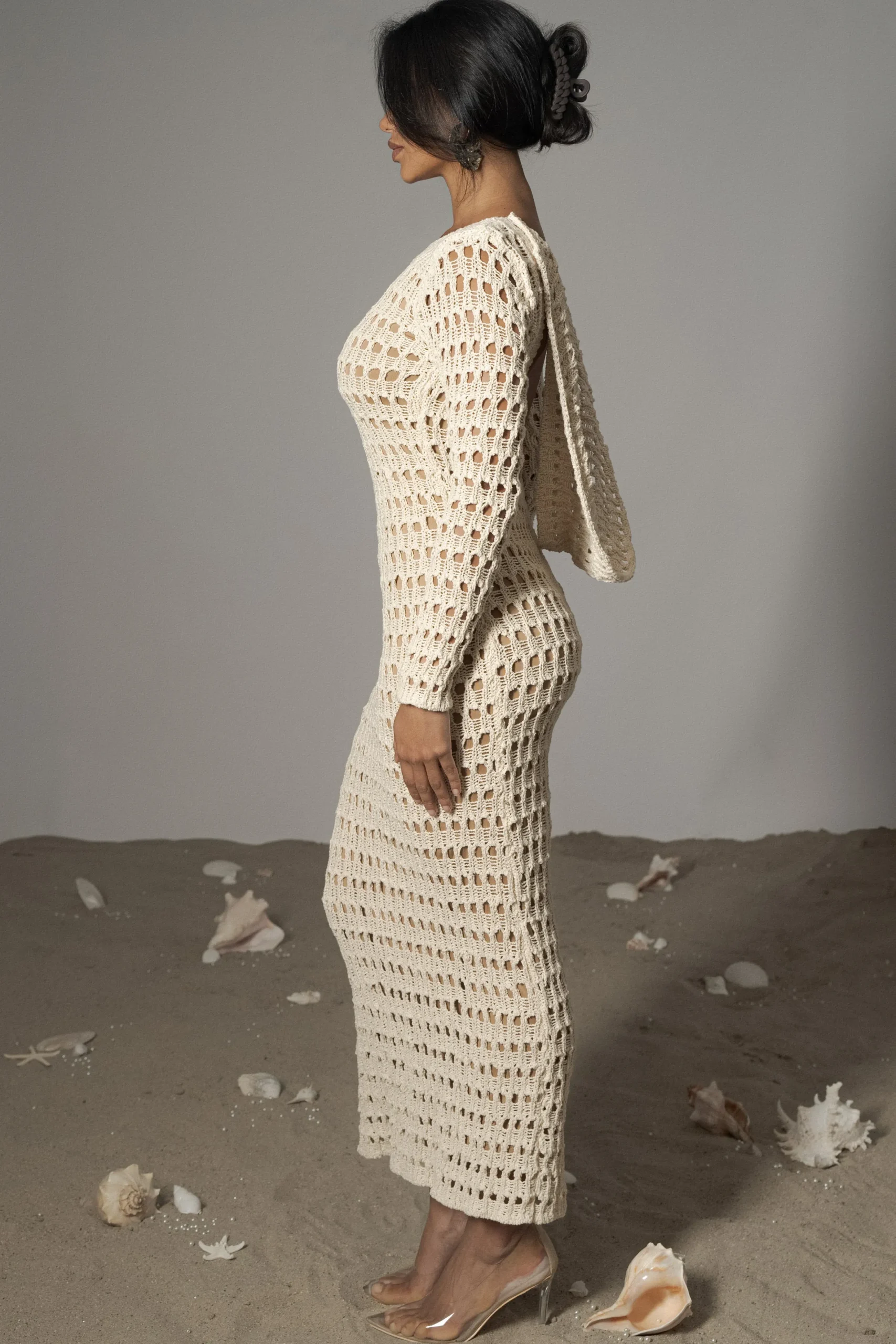 JLUXLABEL Milk Serene Wonders Crochet Dress