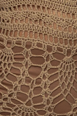 JLUXLABEL Mocha Great Escape Crochet Maxi Dress