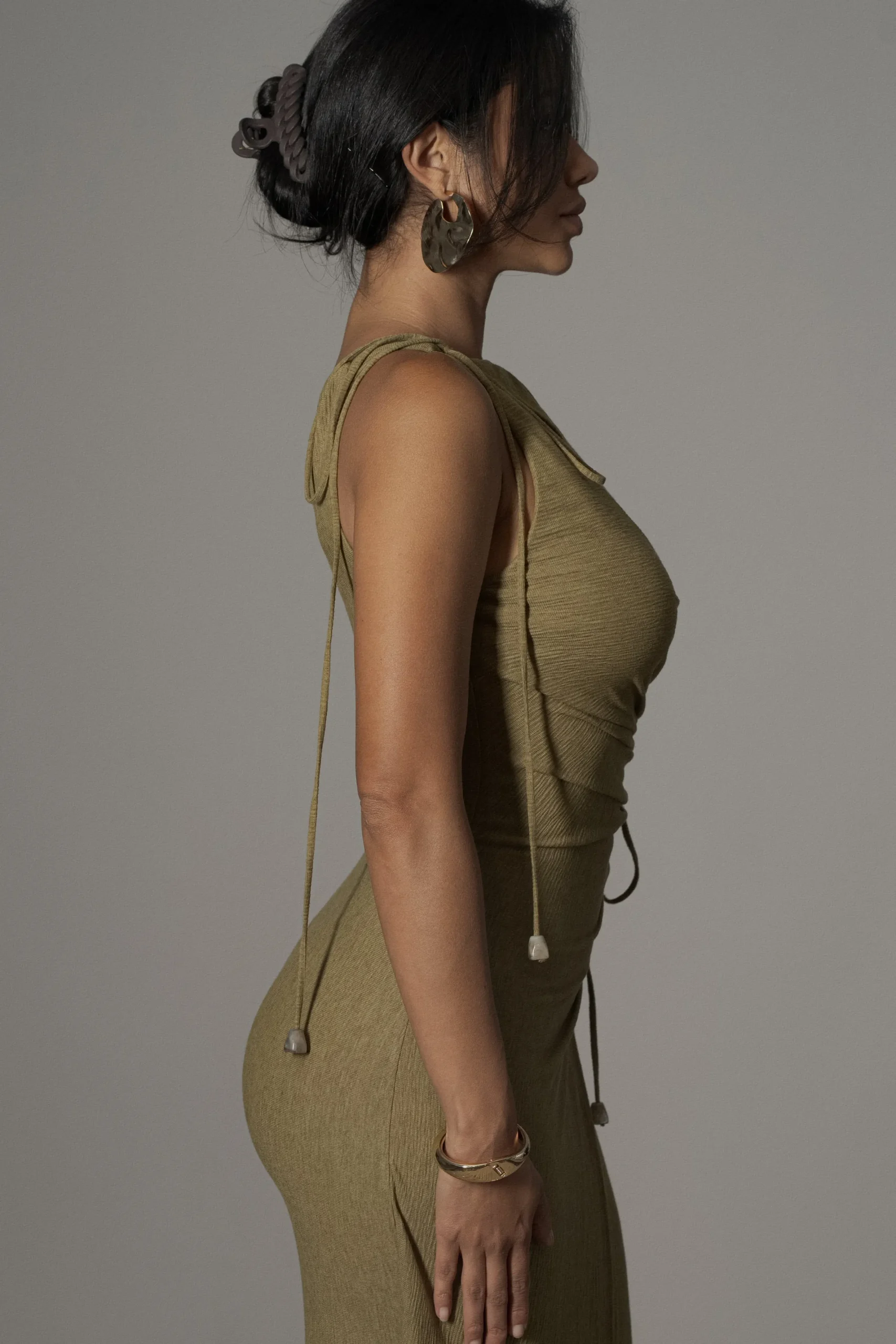 JLUXLABEL Moss Odelia Crinkled Maxi Dress
