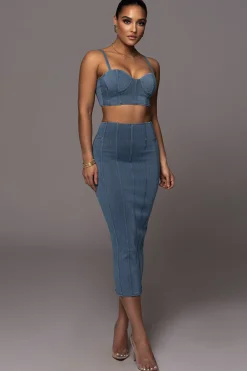 JLUXLABEL NAT LIV x Denim Eliana Skirt Set