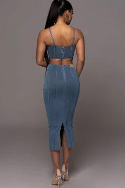 JLUXLABEL NAT LIV x Denim Eliana Skirt Set