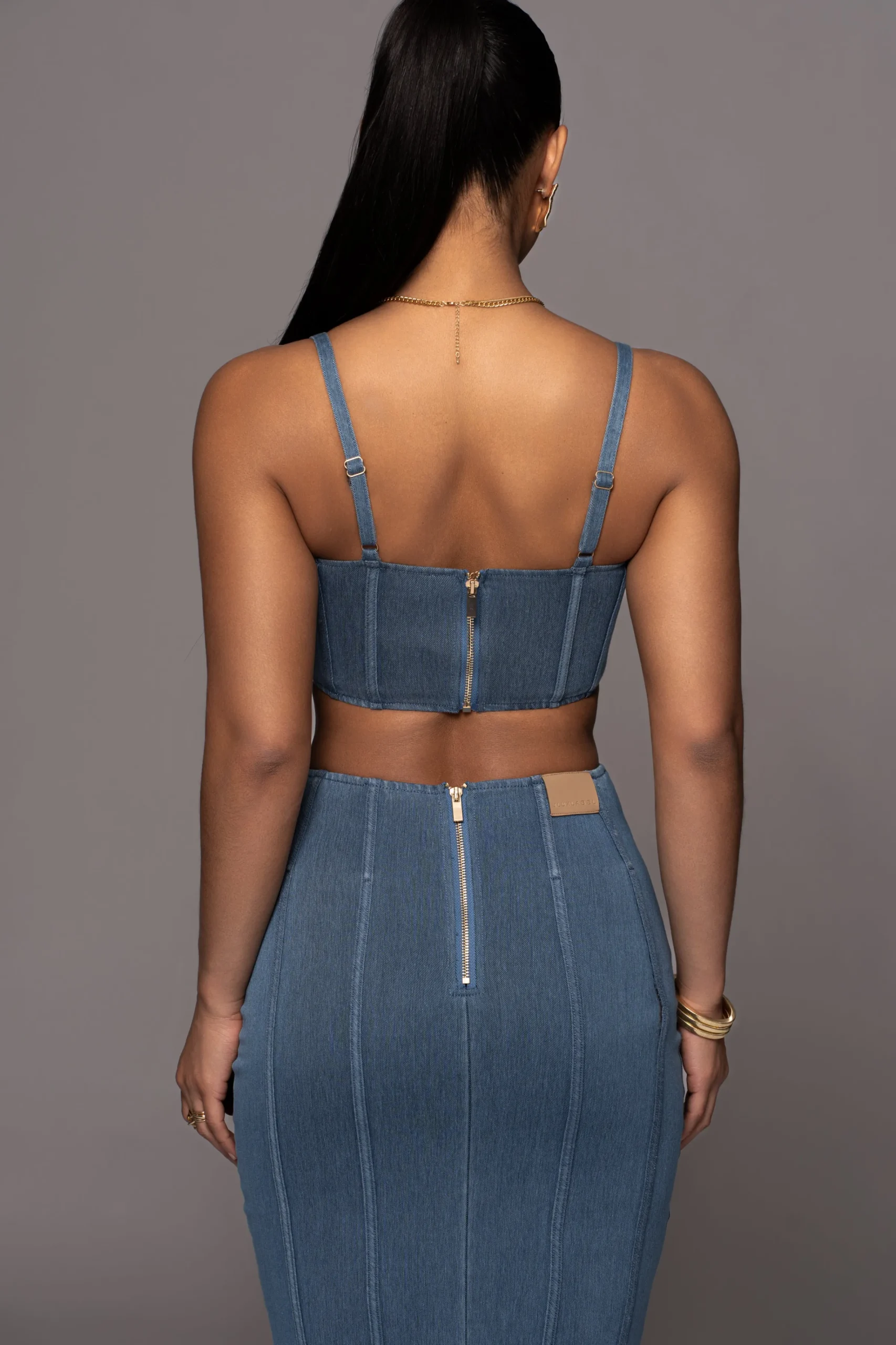 JLUXLABEL NAT LIV x Denim Eliana Skirt Set