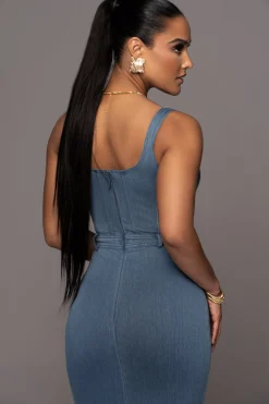 JLUXLABEL NAT  LIV x Denim Malika Midi Dress