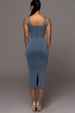 JLUXLABEL NAT  LIV x Denim Malika Midi Dress