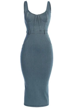JLUXLABEL NAT  LIV x Denim Malika Midi Dress
