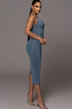 JLUXLABEL NAT  LIV x Denim Malika Midi Dress