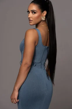 JLUXLABEL NAT  LIV x Denim Malika Midi Dress