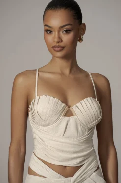 JLUXLABEL Natural Arielle Bustier Top