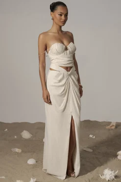 JLUXLABEL Natural Arielle Bustier Top