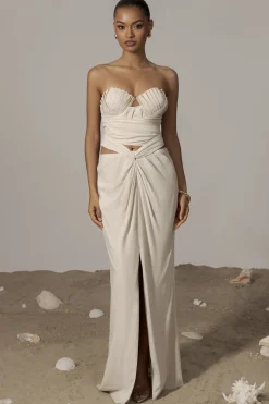 JLUXLABEL Natural Arielle Bustier Top