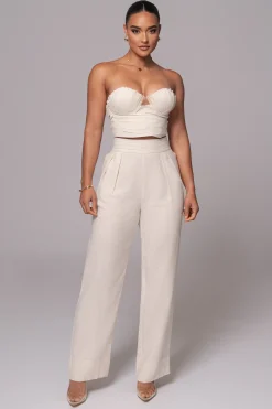 JLUXLABEL Natural Arielle Bustier Top