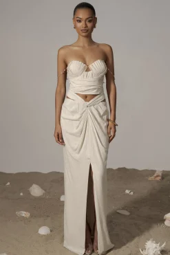JLUXLABEL Natural Arielle Bustier Top