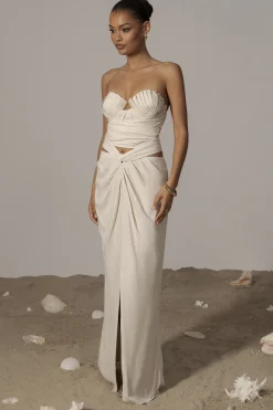 JLUXLABEL Natural Arielle Bustier Top