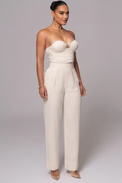 JLUXLABEL Natural Arielle Bustier Top