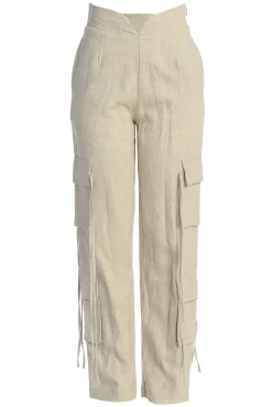 JLUXLABEL Natural Better Half Linen Utility Pants