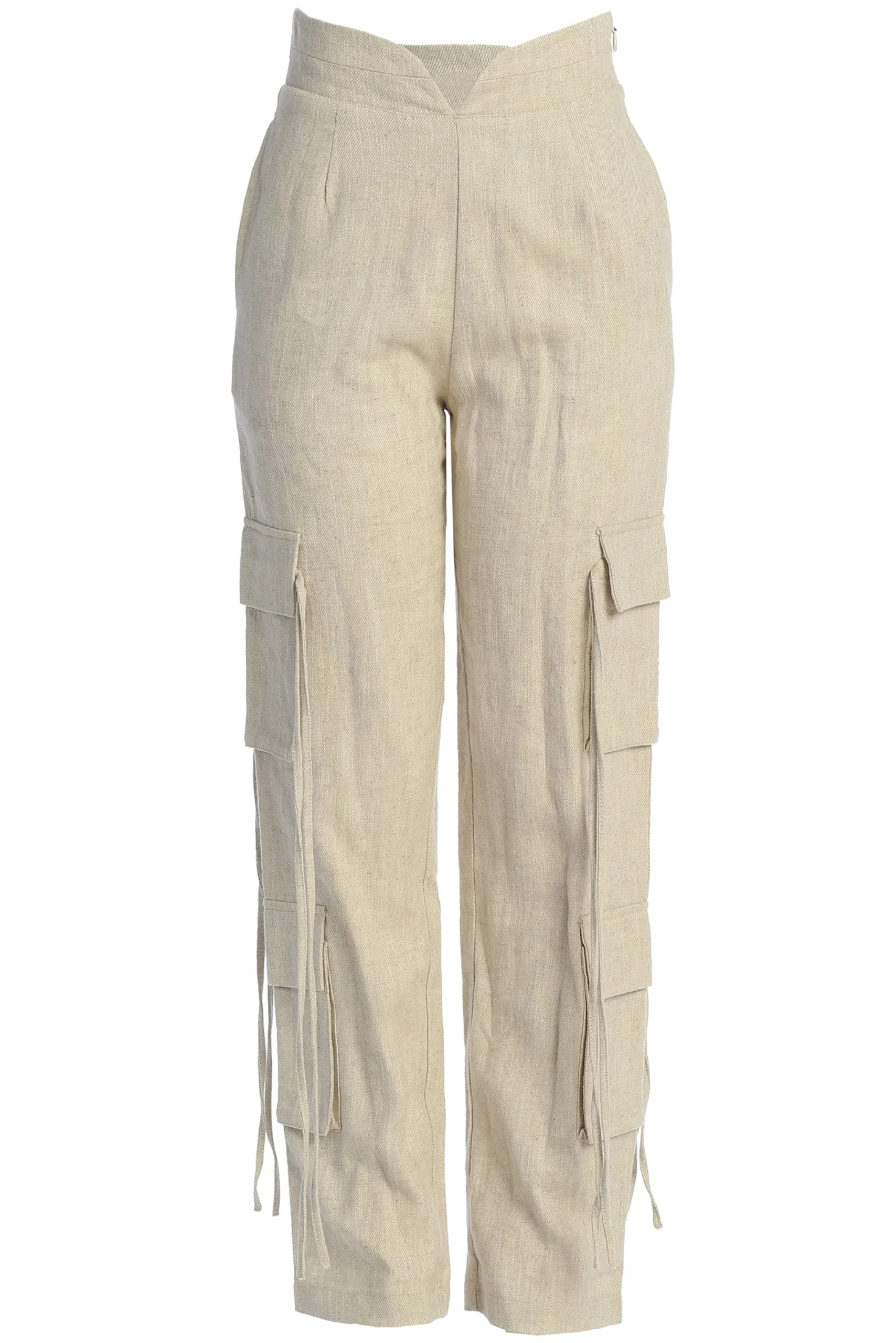 JLUXLABEL Natural Better Half Linen Utility Pants