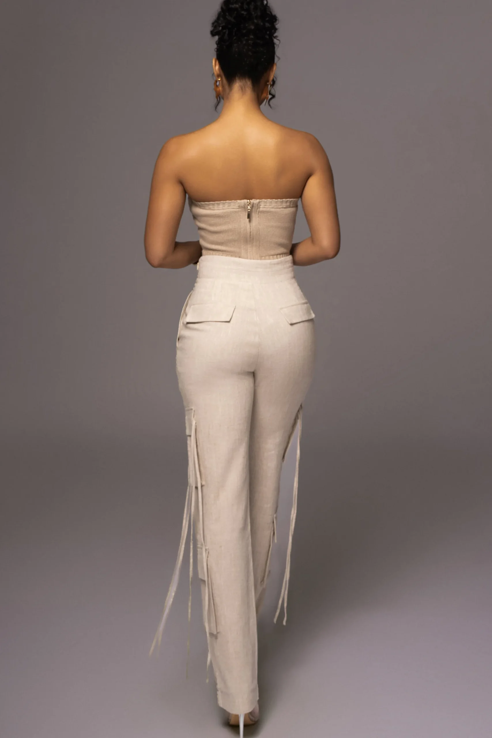 JLUXLABEL Natural Better Half Linen Utility Pants