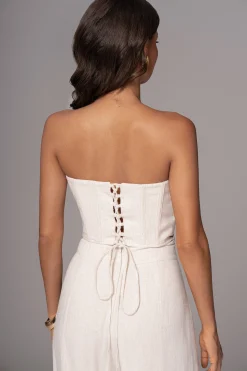 JLUXLABEL Natural Beyond The Sea Linen Corset