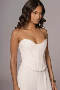 JLUXLABEL Natural Beyond The Sea Linen Corset