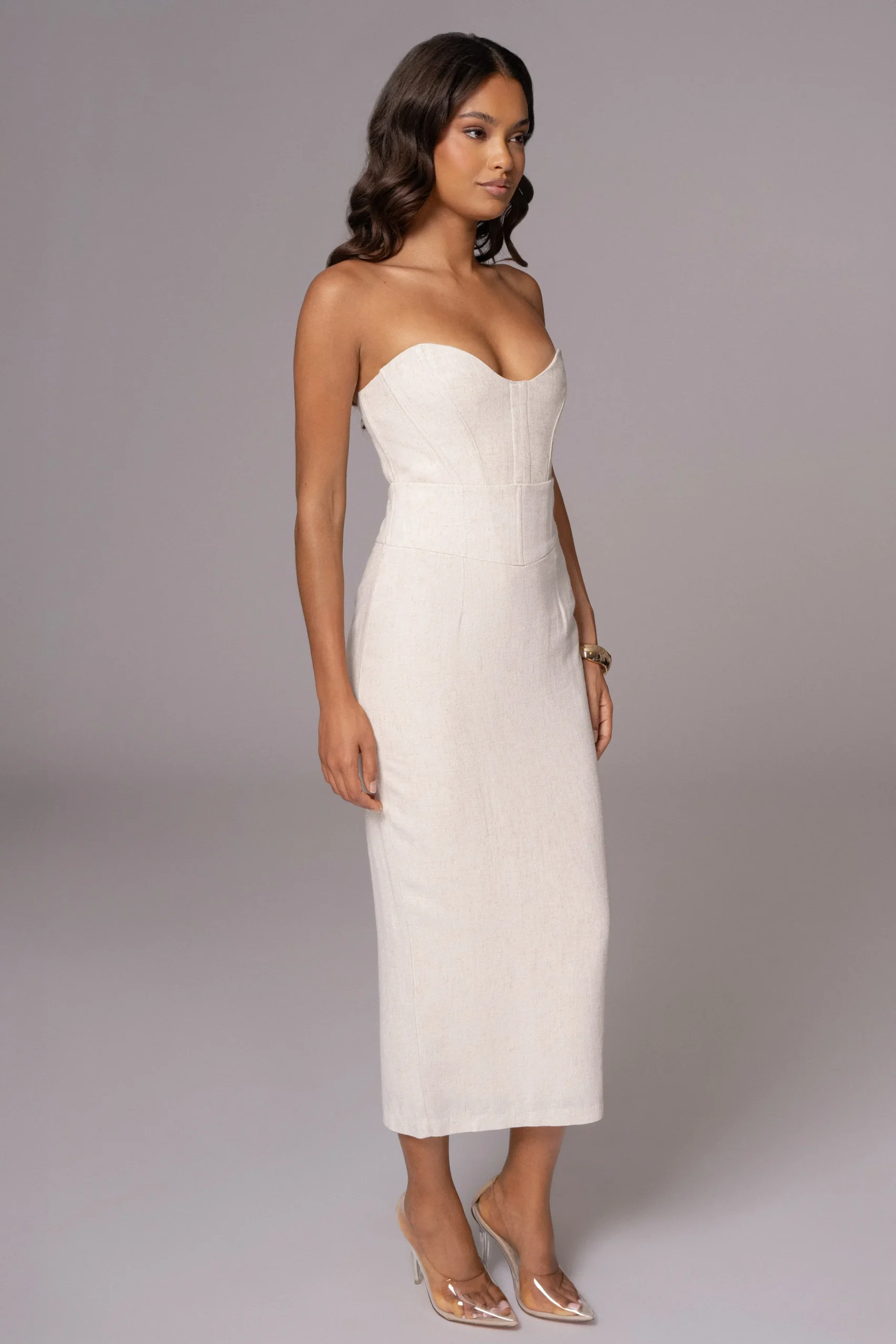 JLUXLABEL Natural Coastland Linen Skirt