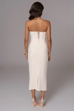 JLUXLABEL Natural Coastland Linen Skirt