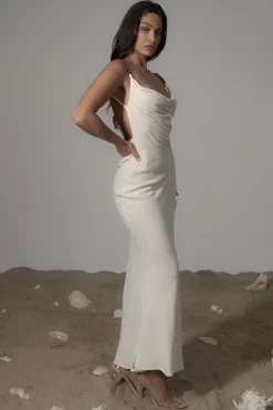 JLUXLABEL Natural Getaway Linen Maxi Dress