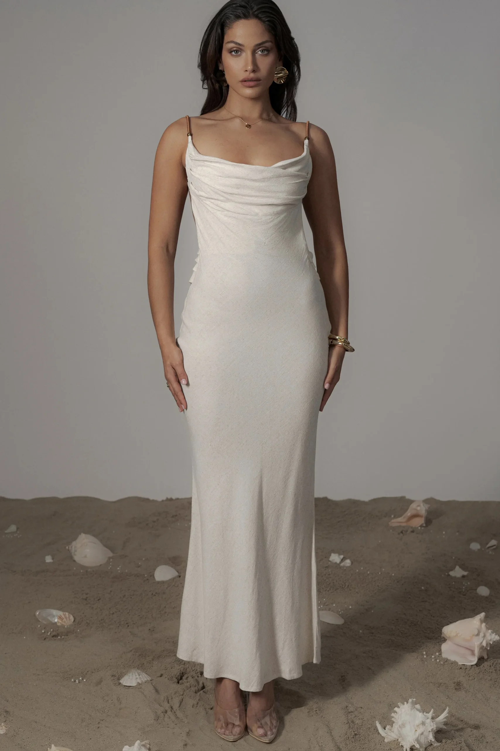 JLUXLABEL Natural Getaway Linen Maxi Dress