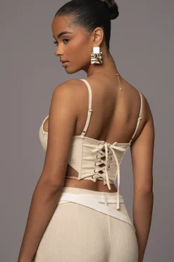 JLUXLABEL Natural Horizon Linen Corset