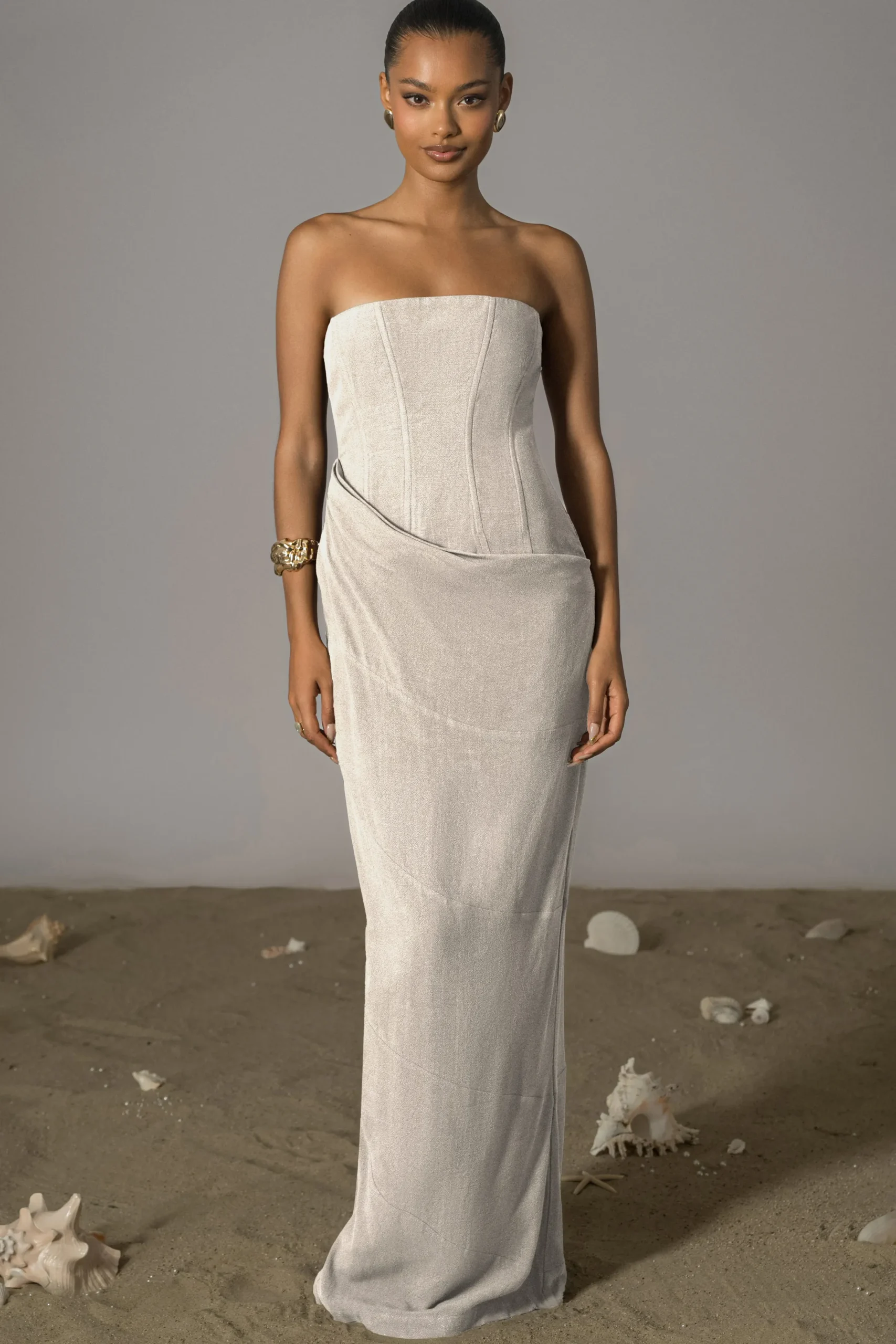 JLUXLABEL Natural Journey Linen Maxi Dress