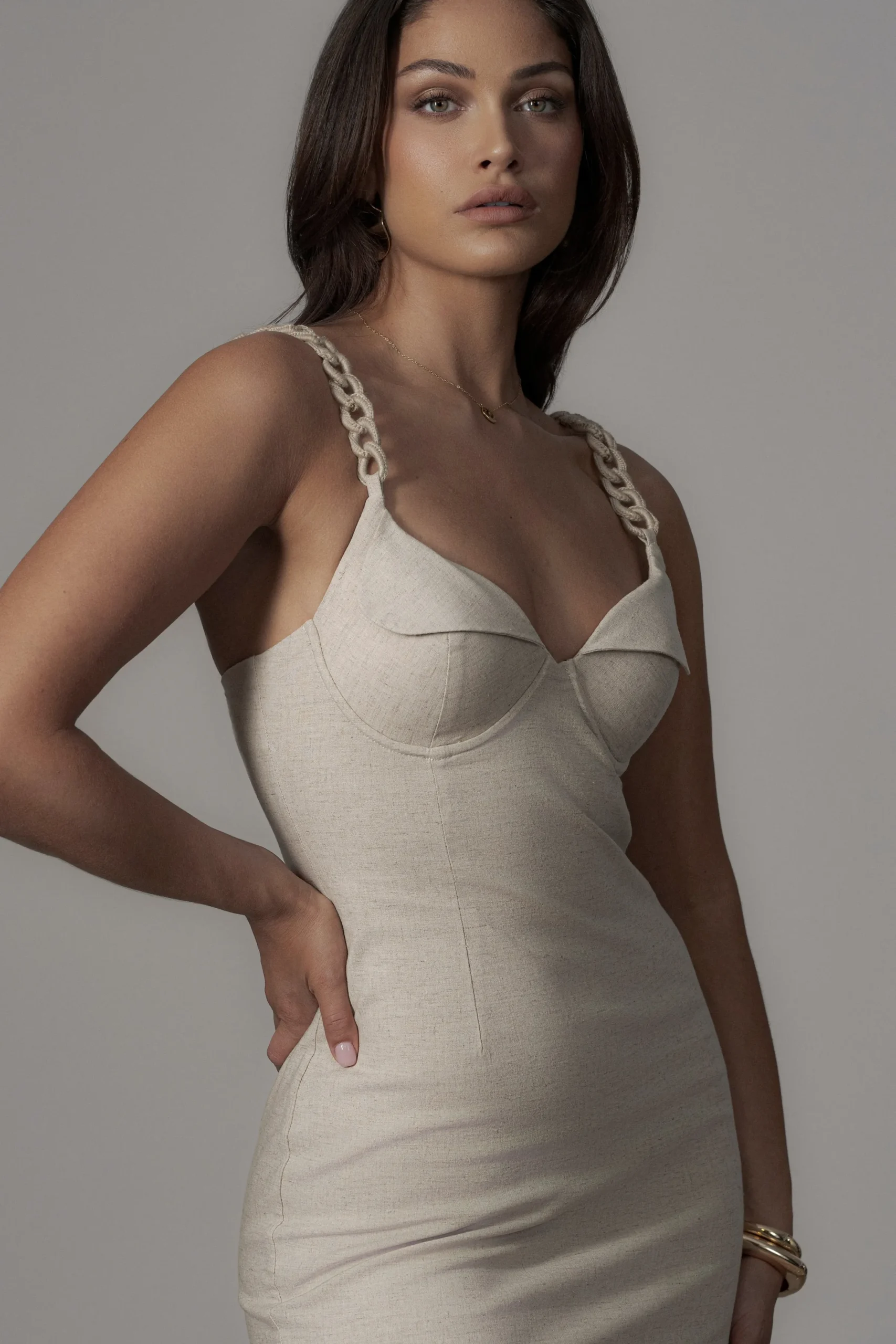 JLUXLABEL Natural Secret Hideout Linen Dress