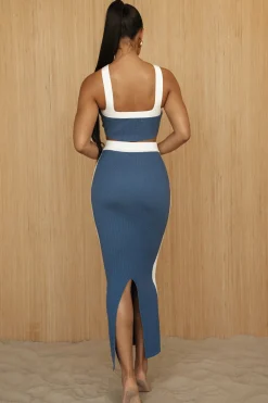 JLUXLABEL Navy Heartbreaker Two-Piece Skirt Set