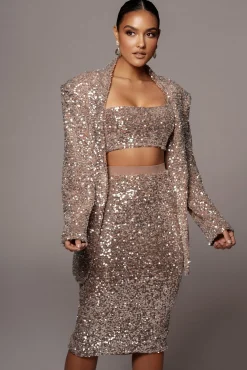 JLUXLABEL Nixie Sequin Oversized Blazer